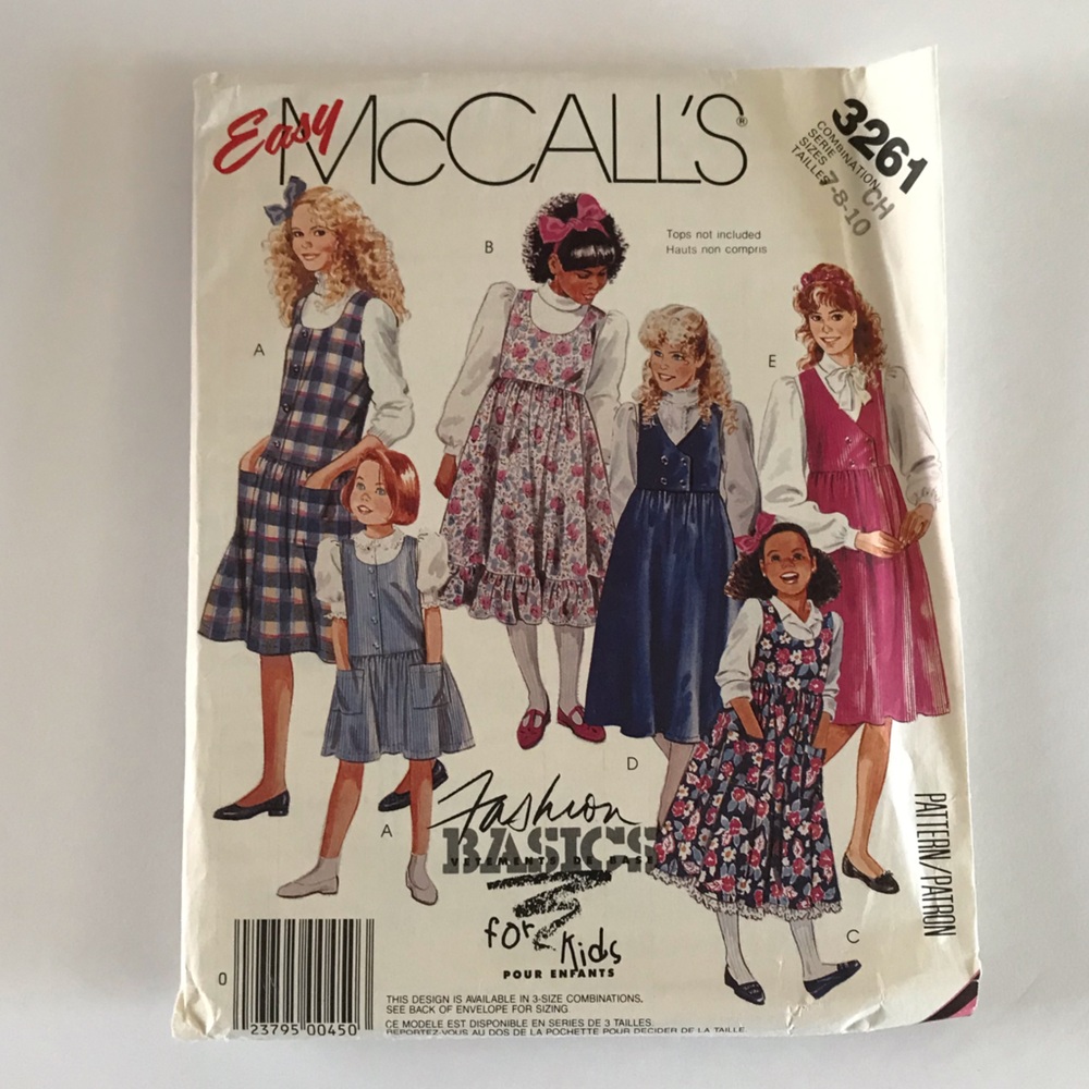 🧵3for12🧵 VTG McCall’s Pattern 3261 Child’s Jumpers